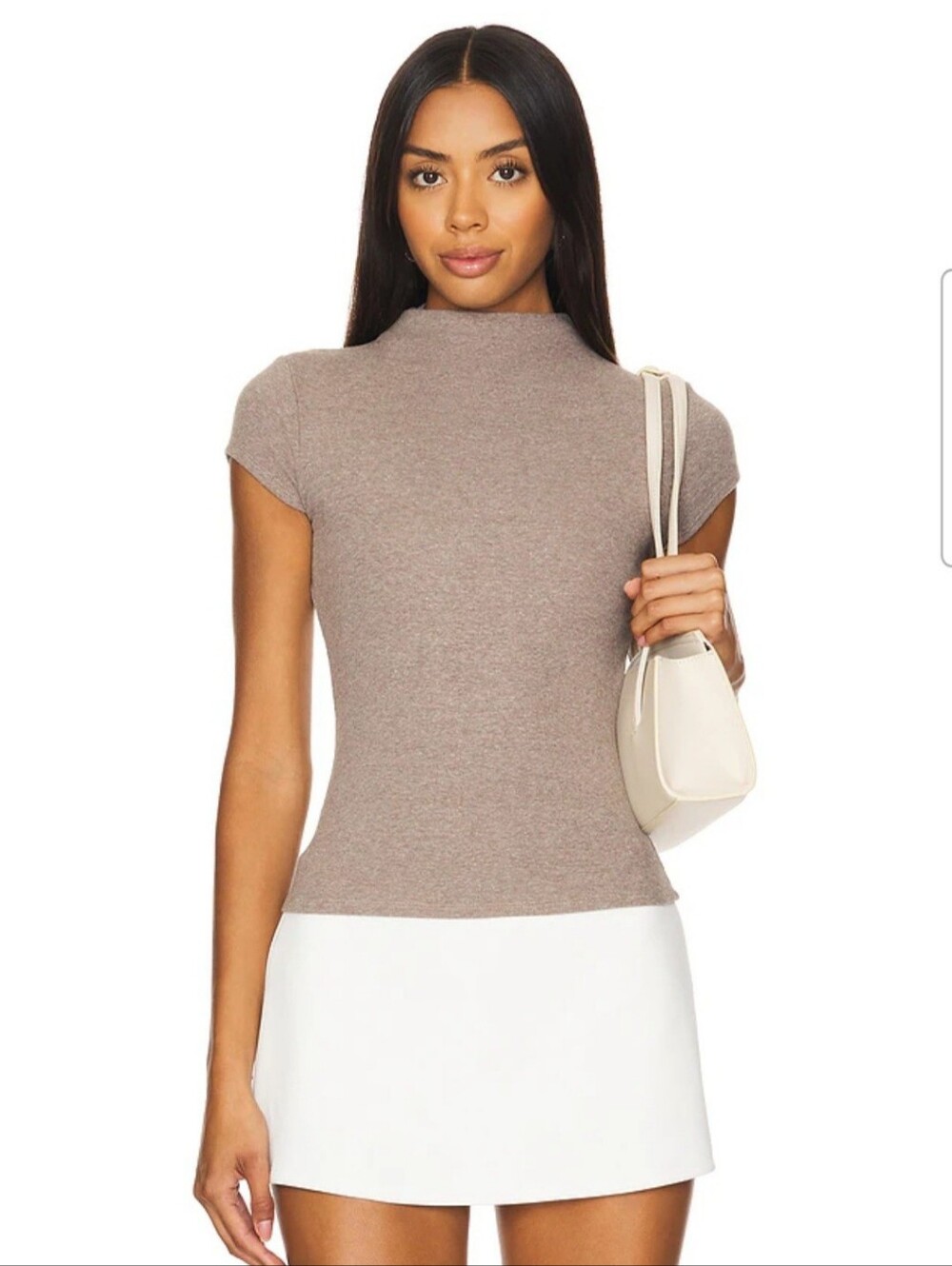 Geel Gem Cap Sleeve Top In Walnut